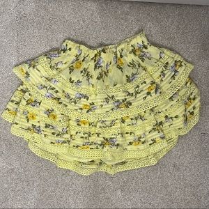 Aerie Rock ‘n’ Ruffle Printed Mini Skirt